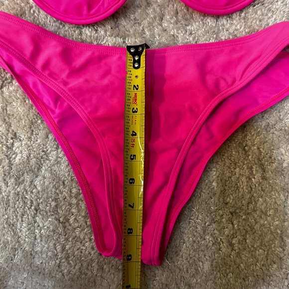 Sexy Shein Open  Bikini Swimsuit Set Size Small Hot  Pink - Picture 4 of 11